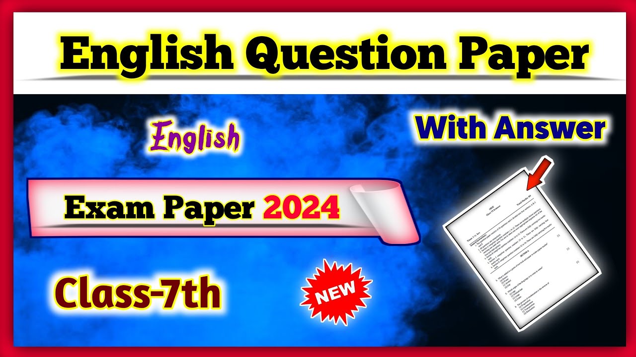 essay 1 english exam paper 7th class