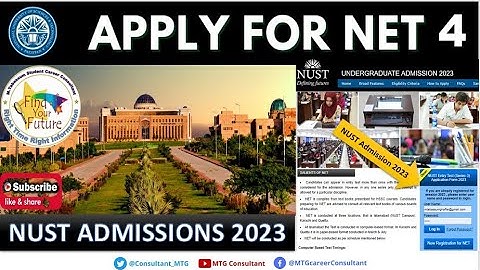 NUST Online Registration Open for (NET-4) Test 2023 :: NUST SERIES-4 :: NUST Admissions 2023. #nust