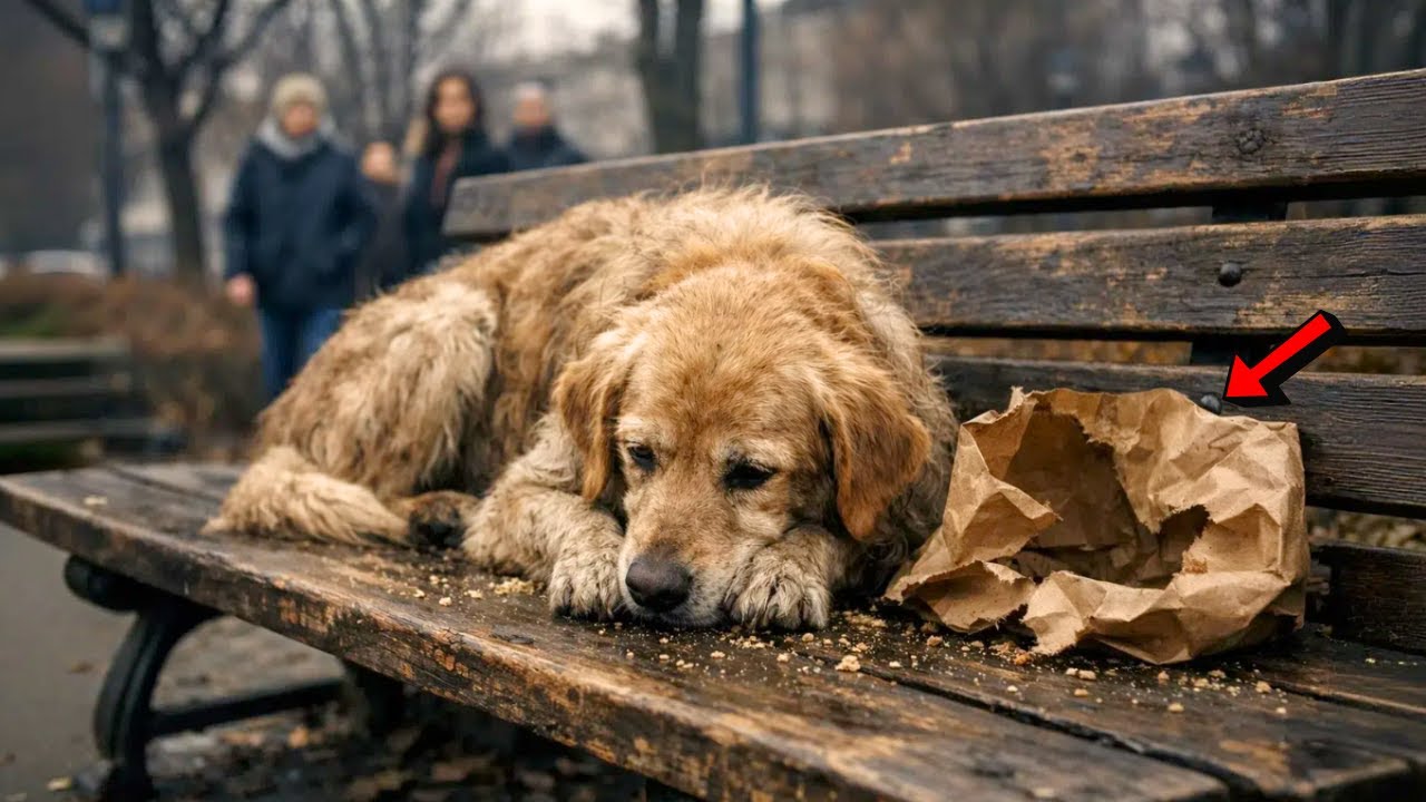 THE DOG WAITED ON THE SAME BENCH EVERYDAY, HOPING HE WOULD SHOW UP