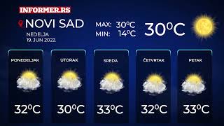 Vremenska prognoza za Srbiju | 5 dana | Nedelja, 19. jun 2022.