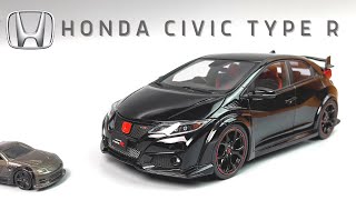 The Cheap Sport Car Honda Civic Type R Ebbro 118 Scale Review 4K