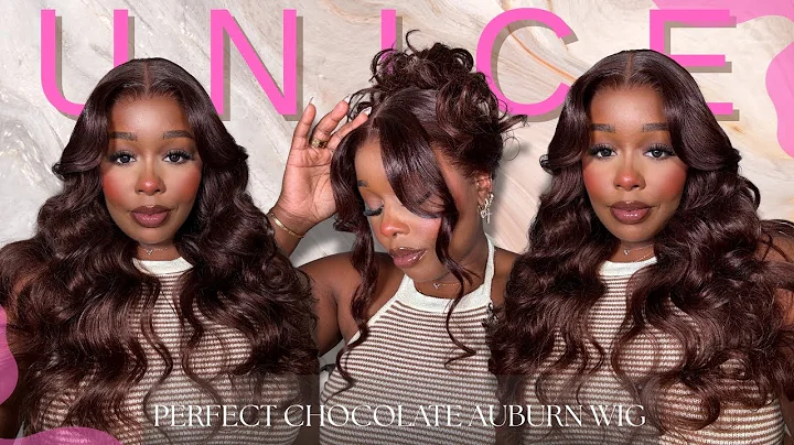 PRE-LAYERED TO PERFECTION 😍 NEW 13X4 GLUELESS AUBURN CHOCOLATE WIG! SAME-DAY INSTALL |UNICE HAIR|