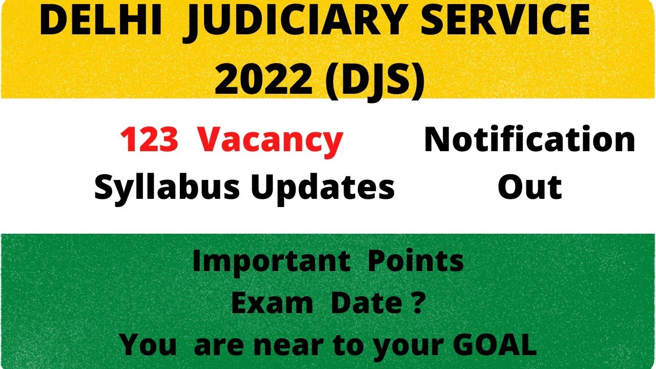 DJS 2022 | Notification Out| Syllabus Changes 
