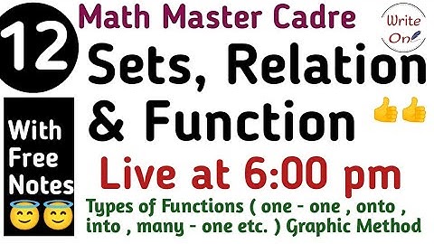 Sets, Relation & function for Math Master Cadre |Set theory | Chapter -02 | Master Cadre 2022 Punjab