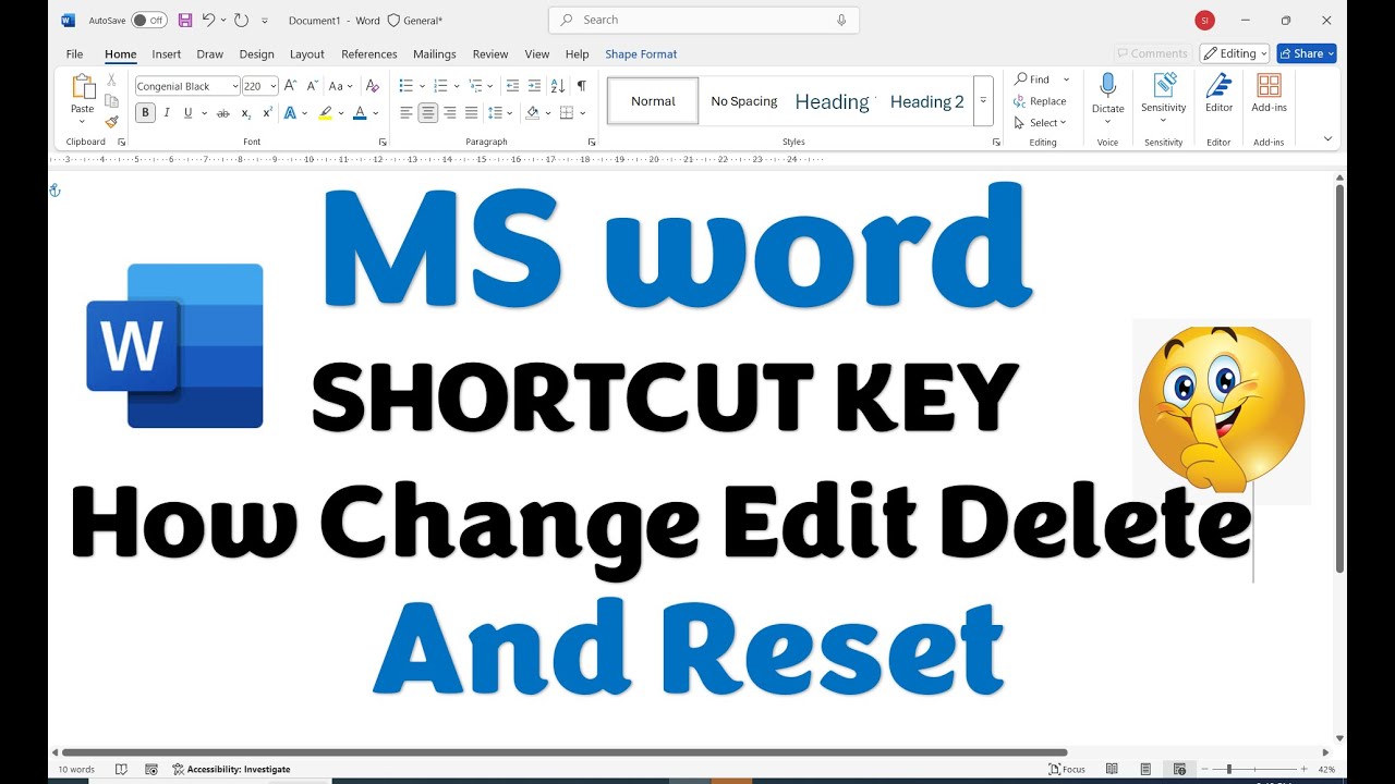 How to Change & Reset MS Word Shortcut Keys | Customize Keyboard Shortcuts
