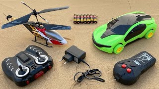 Flying Remote Control RC Helicopter | and 3D Light RC Car with | a380 Model Airline Unboxing,Testing