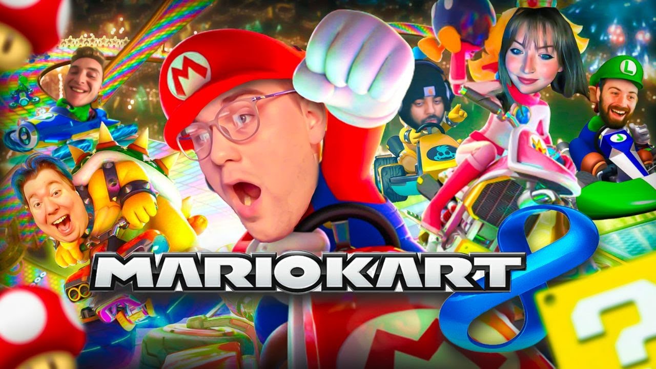 Destroying all our past guests in Mario Kart
