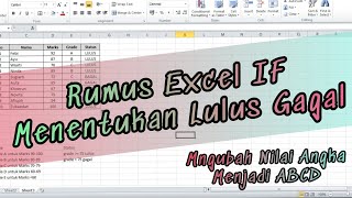 Rumus excel if untuk menentukan lulus ...