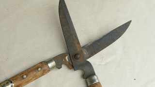 楽しい刃物研ぎ 刈込鋏 Spark Joy Sharpening Hedge Shears Youtube