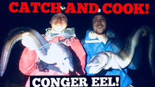 CONGER EEL CATCH AND COOK ! Conger Eel Fishing