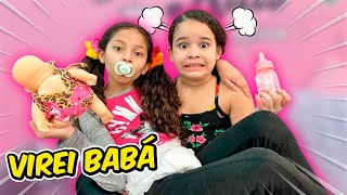Emanuely Finge Ser Babá Por Um Dia Com Bebê De Verdade Pretend To Play Nanny