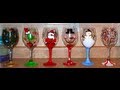 DIY: Hand Painted Wine Glasses - CHRISTMAS EDITION  ♡ Theeasydiy #Crafty
