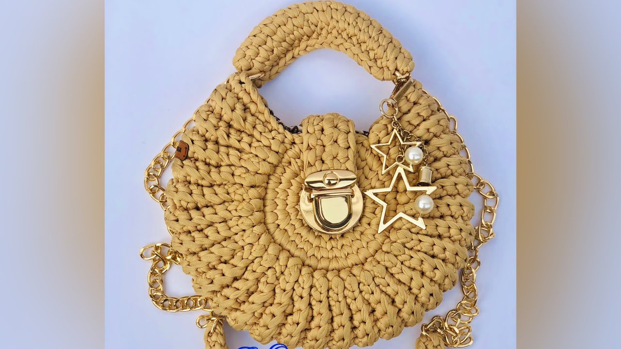 Crochet Oreo Bag/Round Bag TutorialHow to Crochet Shell Bag howto