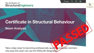 IstructE structural behaviour exam beam problem - basic structural analysis