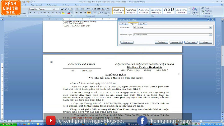 Hướng dẫn tìm kiếm và thay thế trong word 2003