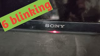 how to repair LED TV sony problem 6 red light blinking