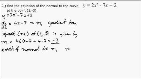 equation of normal to a parabola