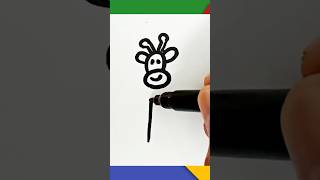 Giraffe Drawing Tutorial 😊🌸🌼 #drawing #trending #shorts