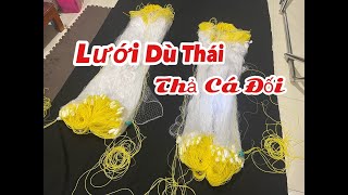 Lưới Dù Thái Ba Màn ( Hàng Thửa ) THẢ CÁ ĐỐI , Cao 1,2m x 100m 3cm | Lưới Nổi |