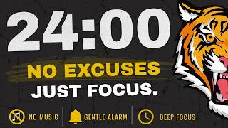 24 Minute Study Timer – Countdown Timer (GENTLE ALARM / NO MUSIC / MINIMAL)