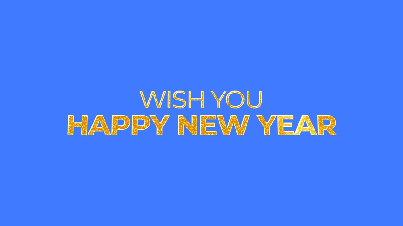 Happy New Year Text Green screen Multicolor New year text - YouTube