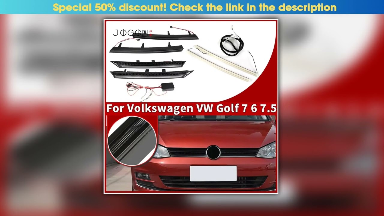 Front Grille Light Bumper Lamp DRL Day Running Light For Volkswagen VW Golf 7 6 MK6 GTI R GTE GTD