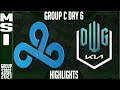 C9 vs DK Highlights | MSI 2021 Day 6 Group C | Cloud9 vs DWG KIA