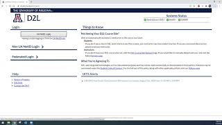 Logging into D2L