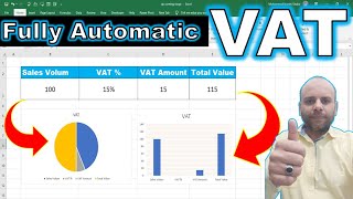 ⁣how to calculate 15 % VAT in Excel | fully automatic VAT in MS Excel |  how to calculate VAT in KSA