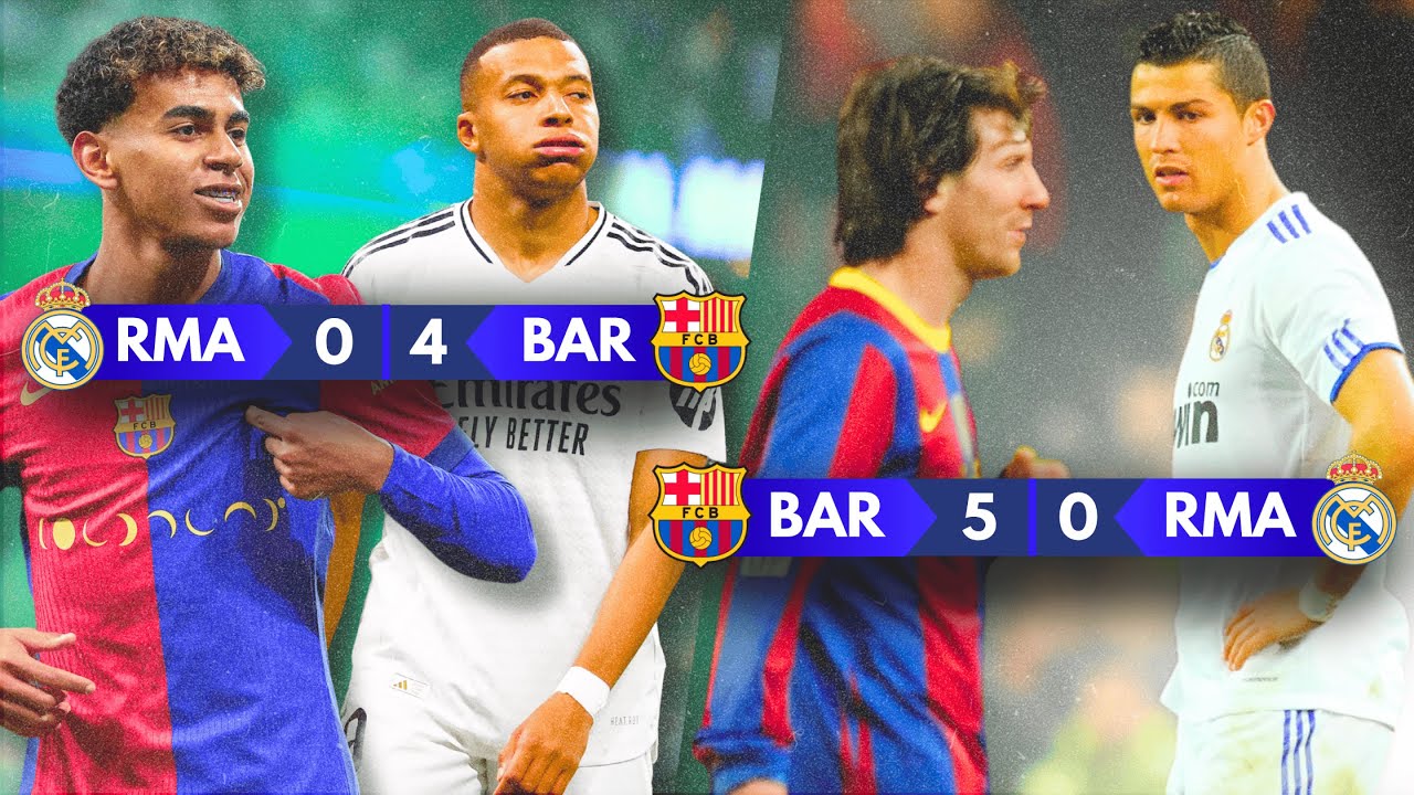 Maratón de PALIZAS del Barcelona al Real Madrid