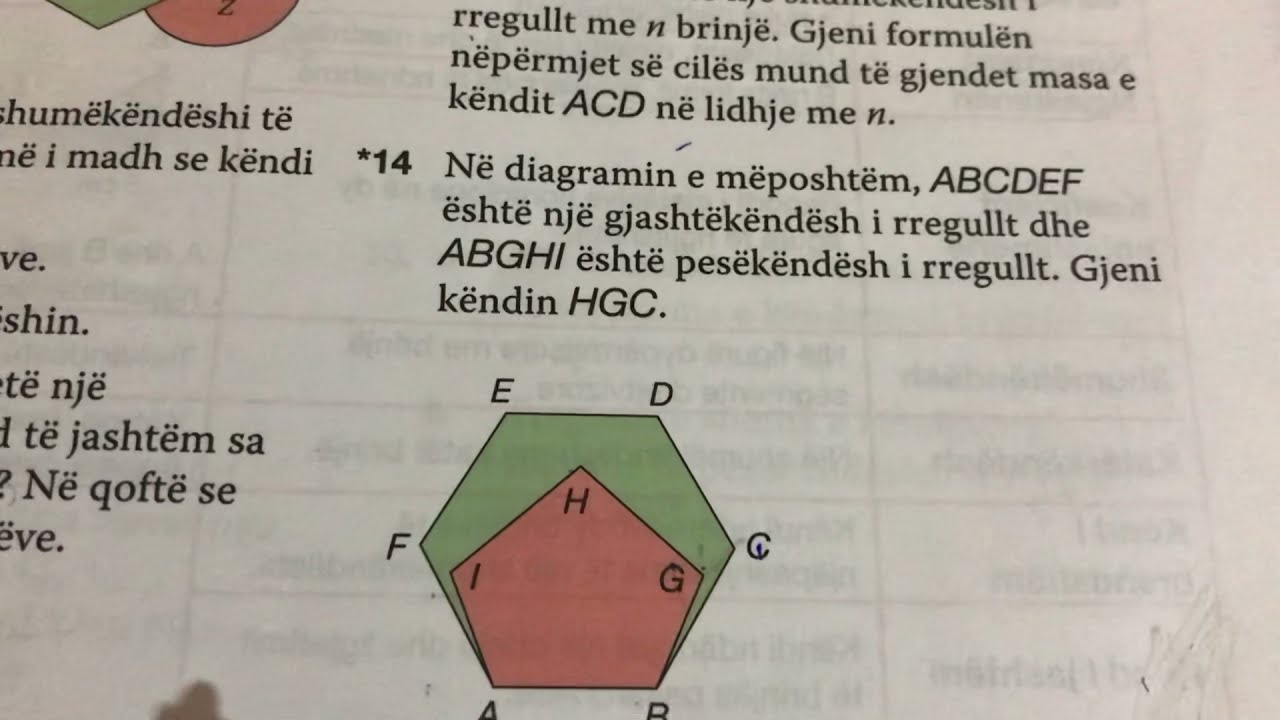 Këndet e shumëkëndëshit të rregullt