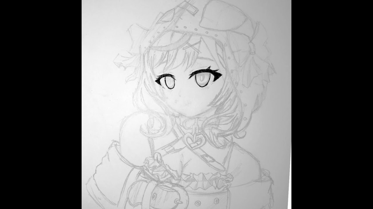 Drawing Sakamata Chloe from HoloX for 2 and 59 seconds without music.