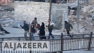 Aleppo onslaught: Civilians flee intense air strikes