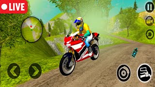 LIVE 🔴🚗 Uphill Motorcycle Off-road Driving Level Complete New Android Crazy Video Gameplay