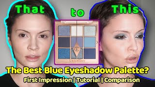 Charlotte Tilbury Beautifying Eye Trends Denim Dimension #newmakeup #bluemakeup #glittershadow