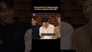 Taehyung saying he misses *Jungkook’s kissing😘 or Jungkook's teasing🤣💜 #v #jk #rm #shorts #bts