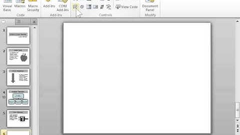 PowerPoint 2010 Add Controls to a Document