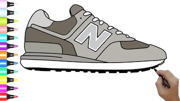 HOW TO DRAW NEW BALANCE SNEAKERS - DRAWING NEW BALANCE SHOES