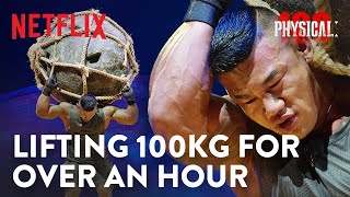 How many hours can you endure carrying a heavy boulder above your head? | Physical: 100 Ep 78 [ENG]