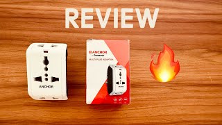 Review Anchor by Panasonic 6A 3Pin Multiplug Adapter Universal Socket|Best Travel Adapter in India🔥