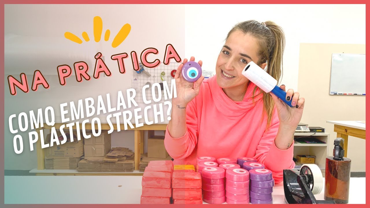 Como embalar o seu sabonete no plástico strech?
