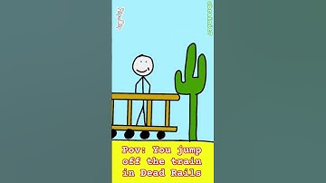 You accidentaly jump off the train in dead rails. #deadrails #animation #roblox #train