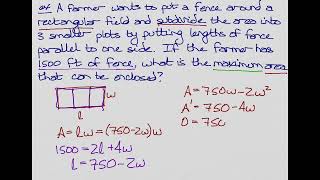Optimization Ex. 2 - fence
