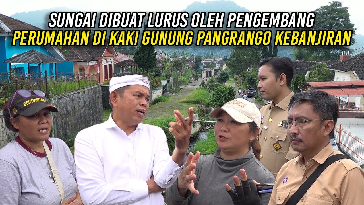 SUNGAI DIBUAT LURUS OLEH PENGEMBANG | PERUMAHAN DI KAKI GUNUNG PANGRANGO KEBANJIRAN