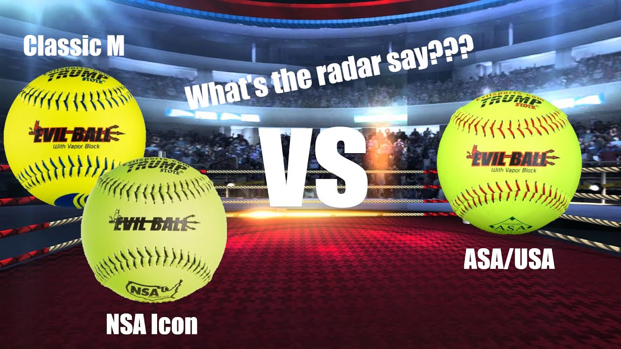 Radar testing with softballs USSSA vs NSA vs ASA/USA YouTube