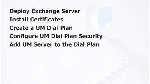 Lesson 13   Exchange Unified Messaging Integration