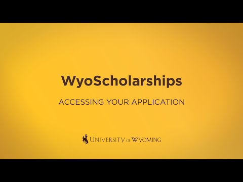 Getting Started with WyoScholarships