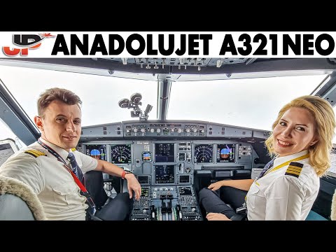 Airbus A321neo Cockpit Anadolujet by Turkish Airlines to Antalya & Paris