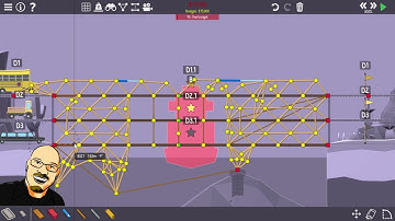 Poly Bridge 2: Level 4-05 Triple Decker Drawbridge - A mathematician builds a cheap bridge