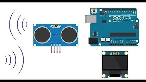 Obstacle detection system using HC-SR04, SSD1306 display and Arduino UNO